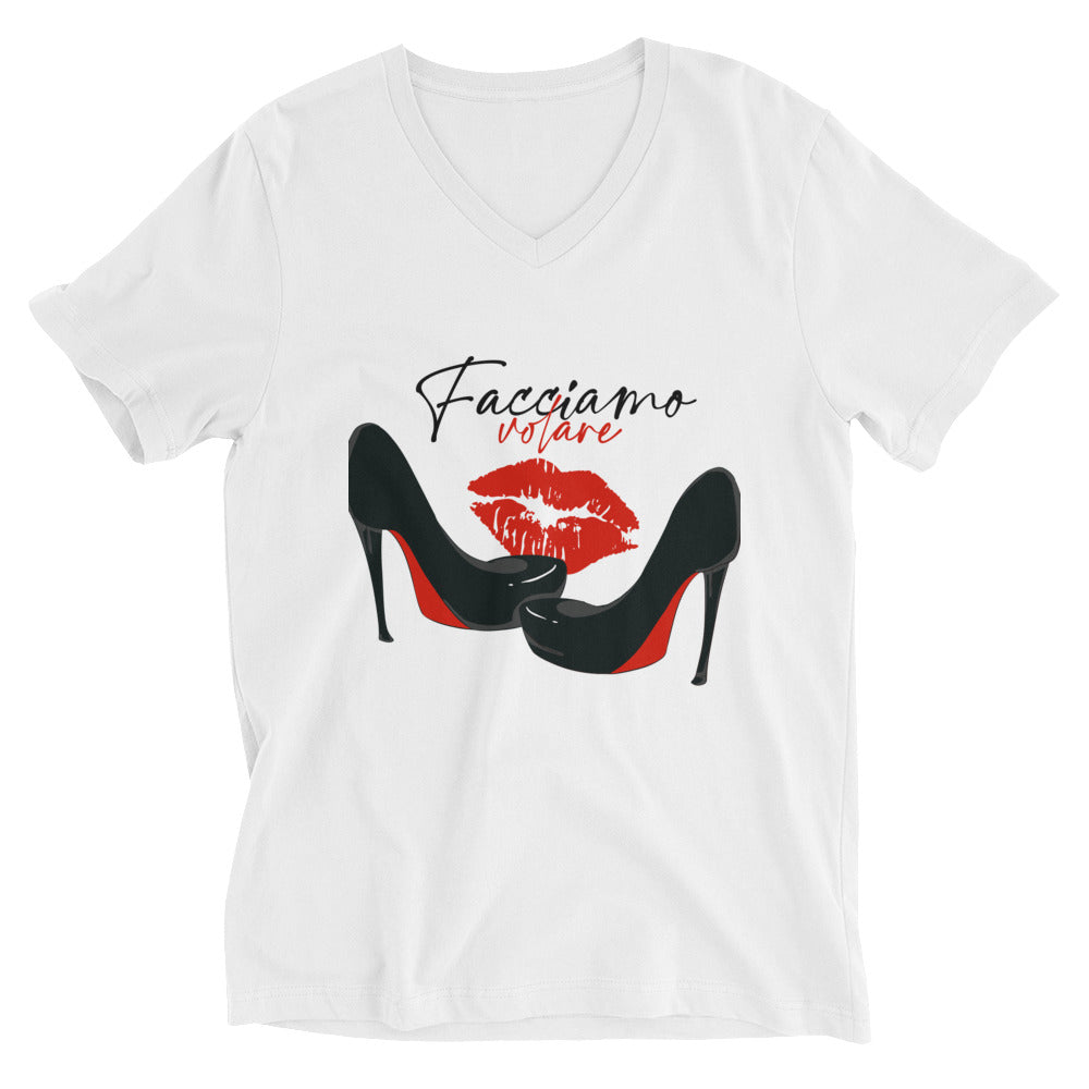 Unisex Short Sleeve V-Neck T-Shirt