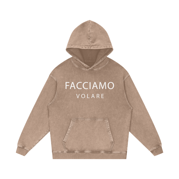 Facciamo Volare Signature “Acid Wash Oversize Hoodie”