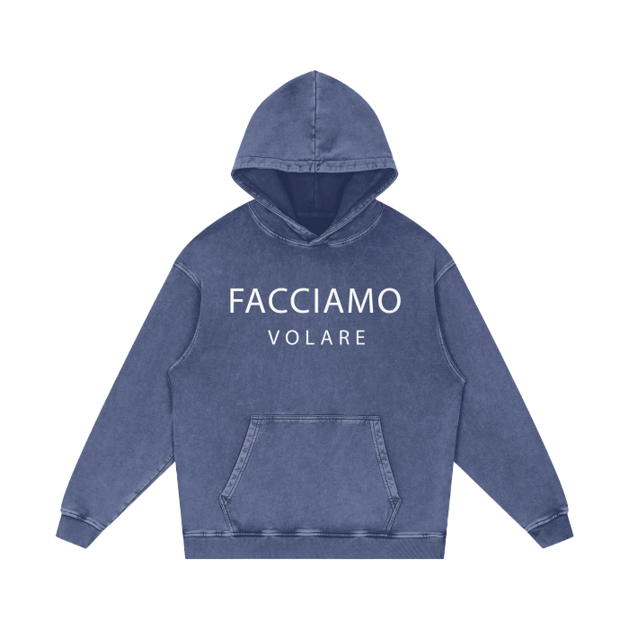 Facciamo Volare Signature “Acid Wash Oversize Hoodie”