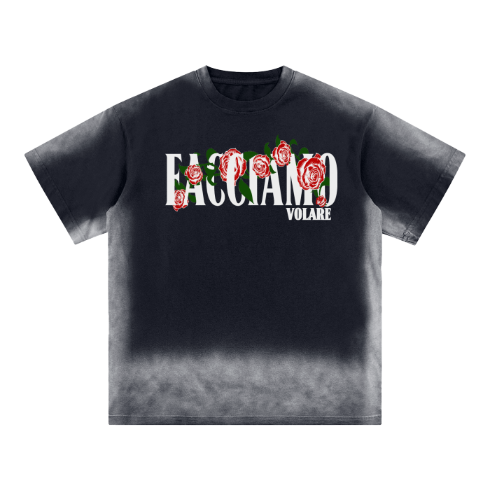 Monkey Washed Edge Drop Shoulder T-Shirt - 250 GSM